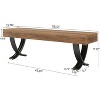 Lantine Entryway Bench, 55-Inch Wooden Shoe Bench, Industrial End of Bed Stool for Bedroom, Living Room, Hallway, Porch - 3 of 4