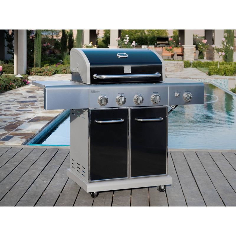 Kenmore 4-Burner Gas BBQ Propane Grill with Side Burner, 4 of 12