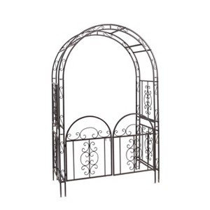 Montebello Iron Garden Arbor with Gate - 1 of 4