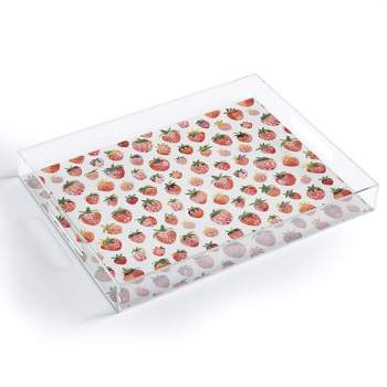 Ninola Design Strawberries Countryside Summer Acrylic Tray - Deny Designs