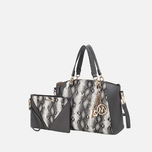 MKF Collection Addison Snake Embossed Women’s Tote Bag with matching Wristlet Pouch by Mia K - 1 of 3