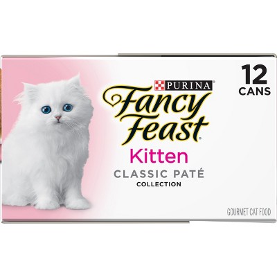 Purina Fancy Feast Classic Pat&#233; Gourmet Turkey and Fish Collection Kitten Wet Cat Food - 3oz/12ct Variety Pack_1