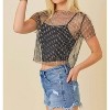 Women's Short Sleeve Beaded Top - Mainstrip - 2 of 4