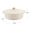 Best Choice Products Oval 7.5 Quart Cast-Iron Dutch Oven, Heavy-Duty w/ Enamel, Side Handles - 2 of 4