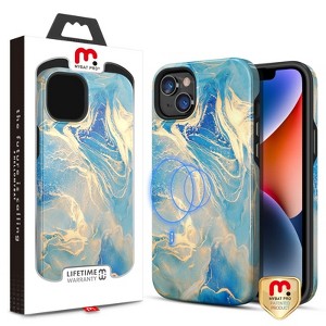 MyBat Pro Fuse Series MagSafe Case for Apple iPhone 14 Plus (6.7) - Purple Marble Ocean Marble - 1 of 4
