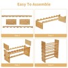 Bamboo Wine Rack 1.5Cm Thick Wood Wine Bottle Rack 36 Bottles Capacity 4 Layers Wine Storage Rack Durable Bamboo Wood - 4 of 4