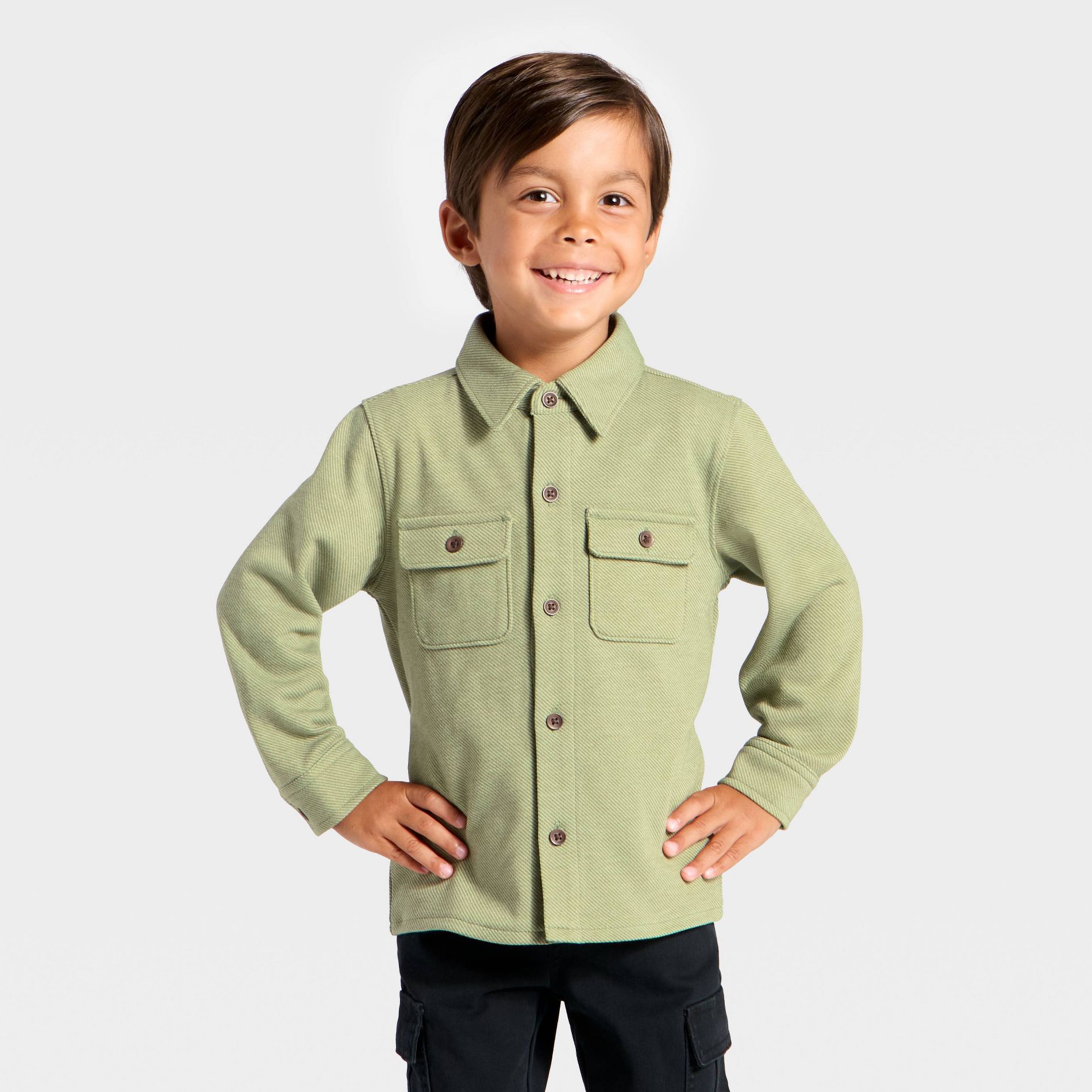 Toddler Boys' Long Sleeve Button-Up Shirt - Cat & Jack™