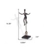 HomeRoots 16" Bronze Resin Unicycle Man Tabletop Sculpture - 3 of 4