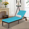 Tangkula 2PC Adjustable Patio Rattan Recliner Chaise Lounge Chair w/ Cushion Wheels - 4 of 4