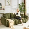 MAYEERTY 82" Premium Teddy Sofa 3 Pillows 3 Cushions Solid Wood Frame 3-Seater Oversized Upholstered - 2 of 4