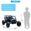 24V Ride On UTV Car for Kids, Remote Control, 200W Motors, LED Lights, USB Music, Spring Suspension - 3 of 4