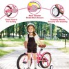 Vynxaria Mint Green/Purple/Pink/Yellow 16-Inch Girls' Bike with Training Wheels and Basket - 2 of 4