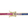 EVERLY JEWELRY | Yellow Plated Sterling Silver 8 ct TGW Multi Color Cubic Zirconia Tennis Bracelet, 7 inch - 4 of 4