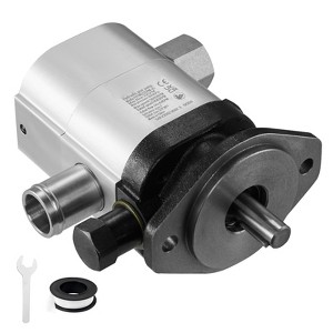 VEVOR Hydraulic Log Splitter Pump, 22GPM, 2 Stage 4000PSI Wood Log Splitter Pump, 1-1/4'' Inlet 3/4'' NPT Outlet 3600 RPM Aluminum, Silver - 1 of 4