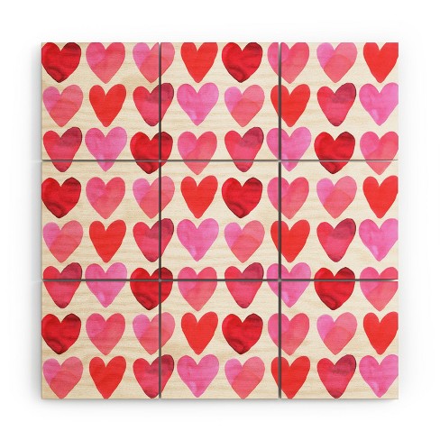 Amy Sia Heart Watercolor Set Of 4 Coasters - Deny Designs : Target