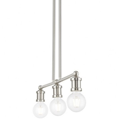 Lansdale 24" Brushed Nickel 3-Light Linear Chandelier