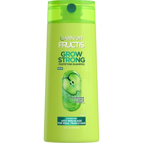 Protein Strong Fructis : Target Fruit Shampoo Active Fortifying Grow Garnier
