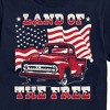 Men's - Instant Message - Land Of The Free Truck And Flag Short Sleeve Graphic T-Shirt - 2 of 4