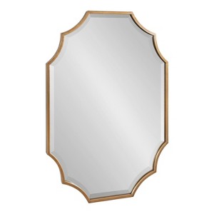 Kate and Laurel Deavere Scalloped Metal Scallop Mirror, 22x32, Gold - 1 of 4