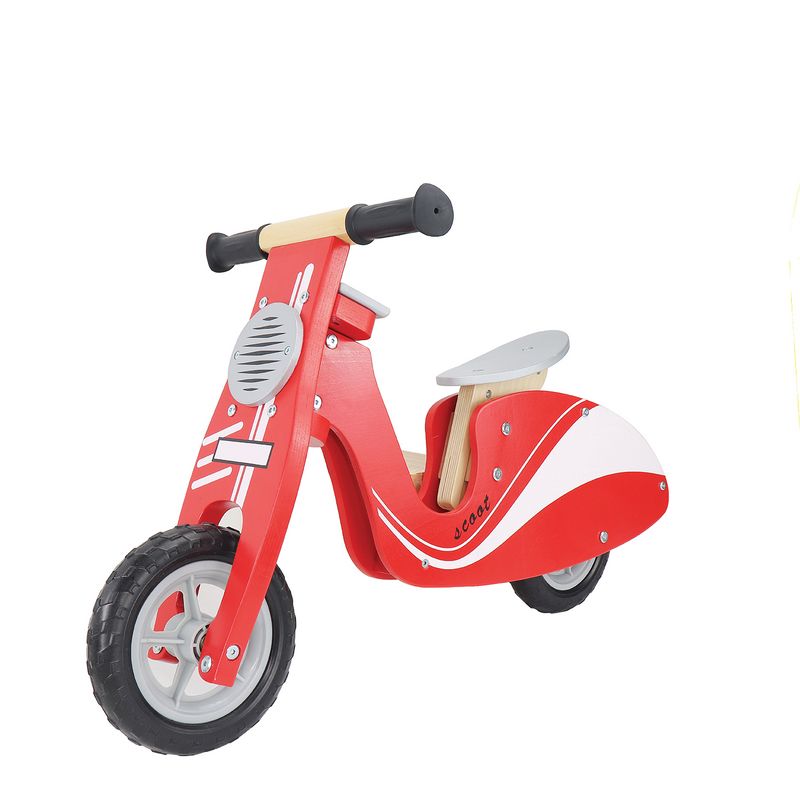Leo & Friends Kid's Wooden Red Scooter Bike, 1 of 8