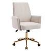 CAVINAS Mid-Back Office Chair with Lift Function,Ergonomic Desk Chair with Gold Base & Memory Foam Cushion for Living Room,Office - 4 of 4