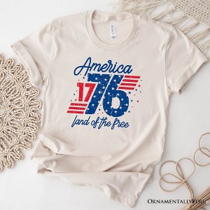 America 1776 Land of the Free T-Shirt, Vintage 4th of July Tee| OrnamentallyYou - 1 of 4