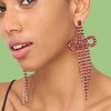 SOHI Women's Silver Bling Drop Earrings - 3 of 3