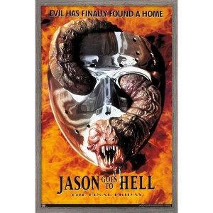 Trends International Friday The 13th: Jason Goes To Hell - One Sheet Framed Wall Poster Prints - 1 of 4