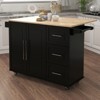 GlasFlength Decorative Storage Cabinets with a large drawer and two shelves, for Living Room, Entryway, Kitchen, Black, 43.7"*16.93"*36.02" - 3 of 4