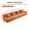 Aukfa Modular Teddy Fabric Sofa,Convertible Modular Sectional Sofa Set , 4-Seats with 1/2 Ottoman Soft Boneless Design for Living Room - 4 of 4