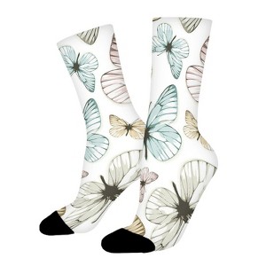 Monarch Butterfly Women Printed Crew Socks Funny Funky Socks Soft Polyester Novelty Gifts for Artists Men - 1 of 1