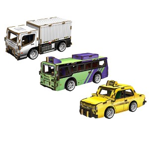 3 Pack DIY Wood Vehicles Toy, 3D Wood Puzzles for 6+ aged Kids - 1 of 1