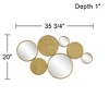 Dahlia Studios Matte Gold 35 3/4" x 20" Round Mirrored Wall Art - 4 of 4