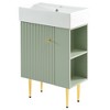 Chery Life 21.6" Bathroom vanity, Bathroom Storage Cabinet with Single Ceramic Sink, Right Side Storage - 2 of 4