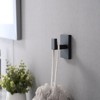 SEVOBAL Bathroom Towel Holders Premium Wall Mounted Stainless Steel Hooks for Bathroom Bedroom Kitchen, Matte Black, 9.1"*4.33"*3.15" - 3 of 4
