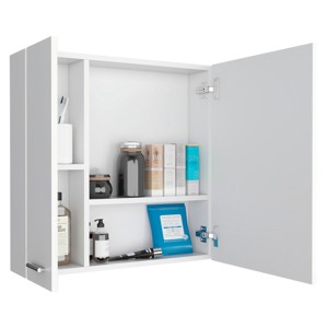 GlasFlength Decorative Wall Mirrors Wall Art Bathroom Decor Cabinet Wall Mount Vanity Medicine with Mirror for Bathroom, Black, 5.4"*17.7"*19.5" - 1 of 4