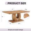 47in Modern Rectangular Coffee Table with Sculptural Base for Living Room Dining Room or Office Multifunctional Table for Daily Use-The Pop Home - 4 of 4