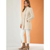 INSPIRE CHIC Women's Winter Stand Collar Single Breasted Mid-thigh Long Overcoat - 4 of 4