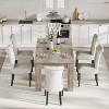 Dining Table for 4-6, 63 Inch Farmhouse Dining Table, Wood Rustic Kitchen Table, Large Wooden Rectangular Dinner Table for 4 for Apartment - 4 of 4