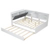 YOOCOZZ Full Size Wood Platform Bed with Trundle, Shelves and Storage Headboard - 2 of 4