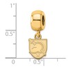 Black Bow Jewelry 14k Yellow Gold Plated Sterling Silver U.S. Military Academy Black Knights NCAA Bead Charm - 2 of 3