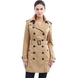 BGSD Women's Leah Hooded Mid Length Trench Coat - 1 of 4