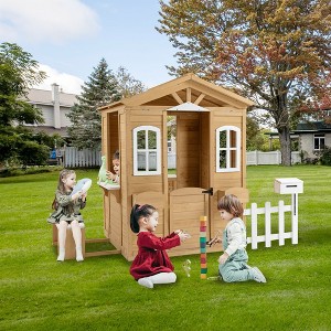 LOVMOR Wooden Playhouse for Kids - 1 of 4