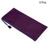 Unique Bargains A6 Waterproof Cloth Zipper Home Travel File Bags 5 Pcs - 3 of 4