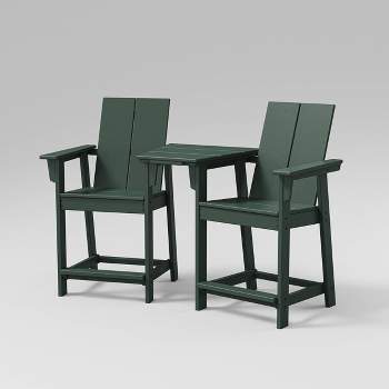 Moore 3pc POLYWOOD Patio Counter Chair Set with Connecting Table - Threshold™