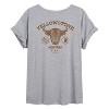 Women's - Yellowstone - Brown Y Logo Oversized Graphic T-Shirt - 2 of 4