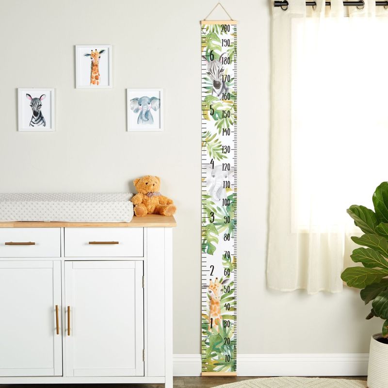 Juvale Growth Chart for Kids, Wall Chart in Safari Jungle Design (7.9 x 79 Inches), 3 of 10