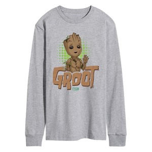 Men's - Marvel - Guardians of the Galaxy Baby Groot Long Sleeve Graphic T-Shirt - 1 of 4
