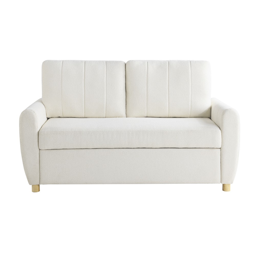 Serta Harriet Convertible Loveseat Woven Ivory