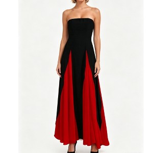color block formal dress Medelyn Mini RED-PINK / S by Sugarlips wedding guest A-Line Floor Length Wedding Guest